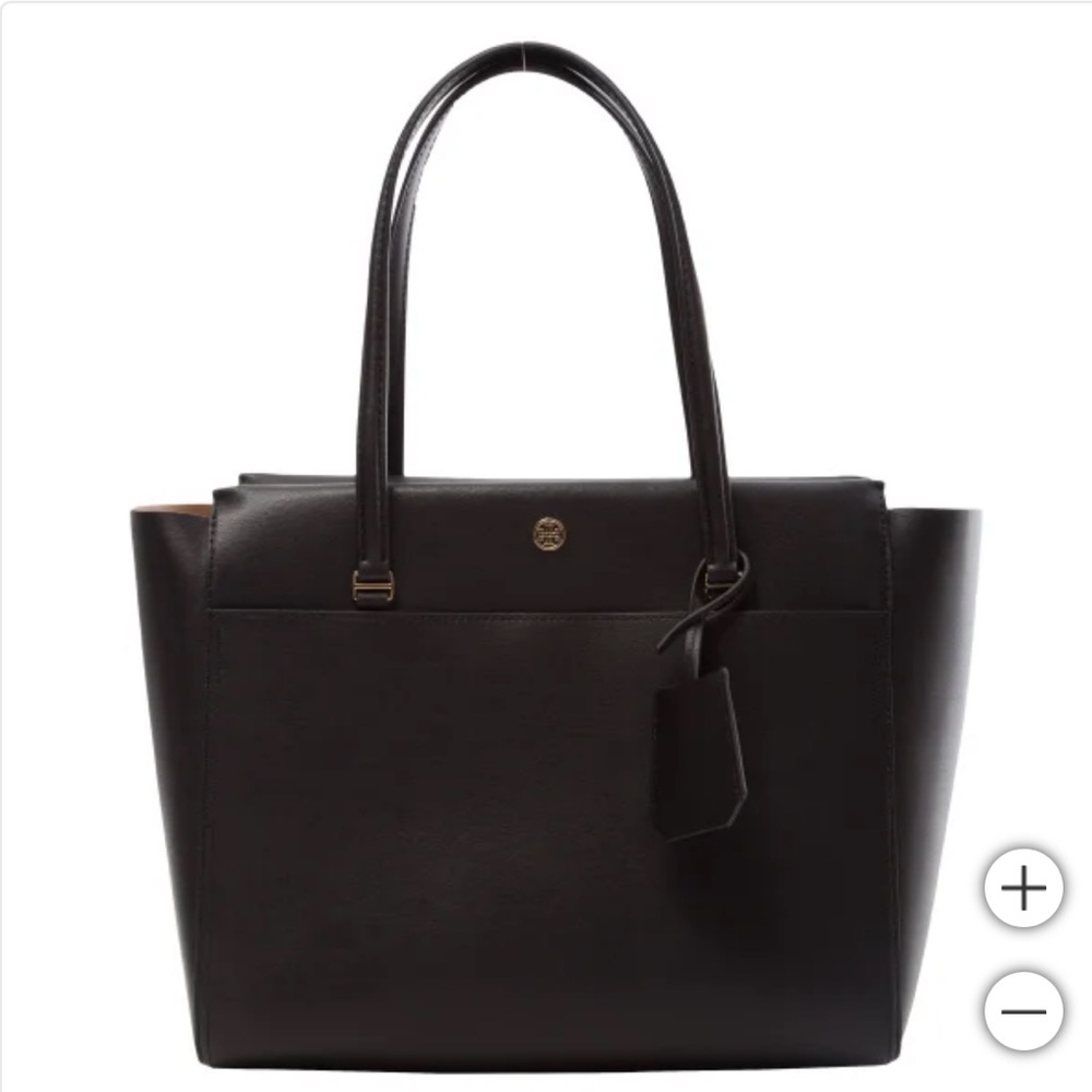 Tory Burch Parker Black Leather Tote Bag